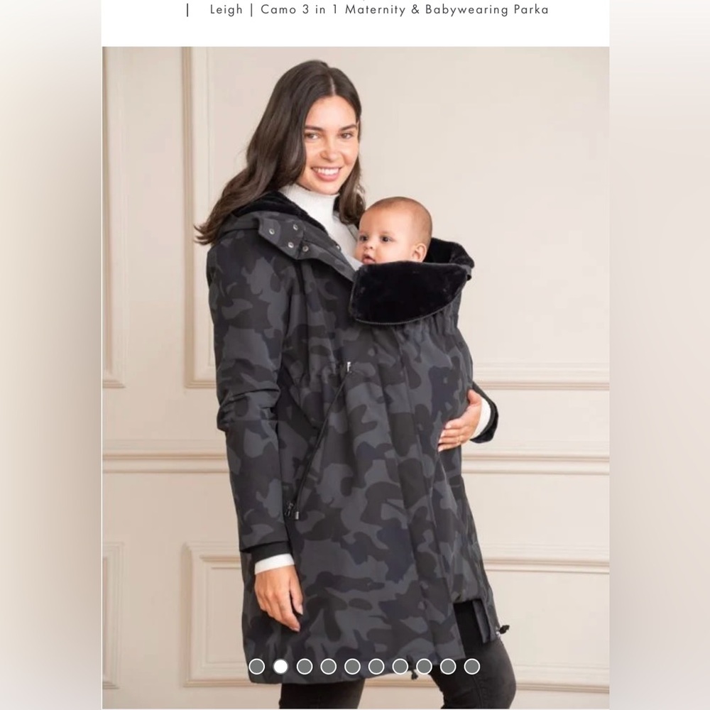 Seraphine Black Camo Maternity & Babywearing Puffer Jacket - Picture 2 of 9